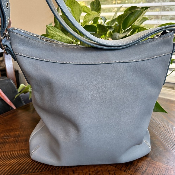 Blue Leather Coach Bag - Picture 2 of 4